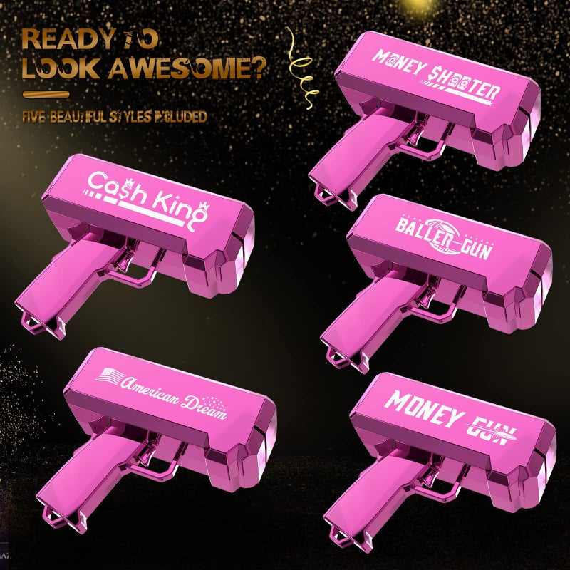 RUVINCE Money Gun Shooter Money Gun for Movies That Look Real  Prop Gun Make it Rain  Handheld Cash Gun for Game Movies Party - Image 2